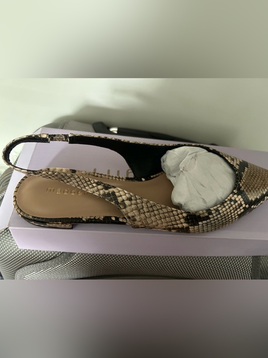 Madden Girl Shoes - Madden Girl Snake-Print Slingback Mules in Beige and Black
